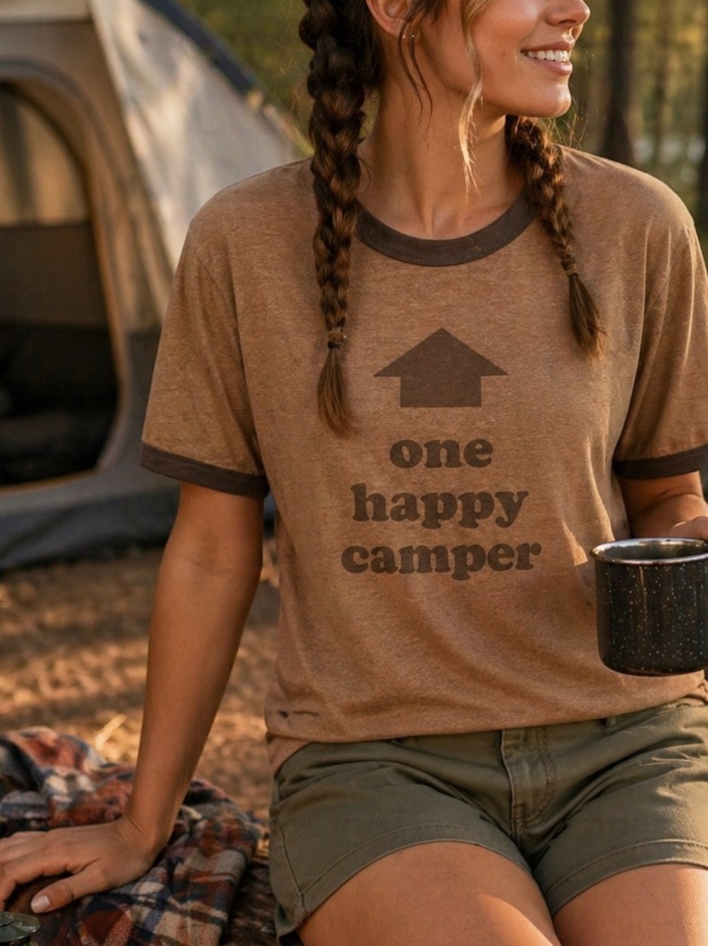 Graphic One Happy Camper Tee